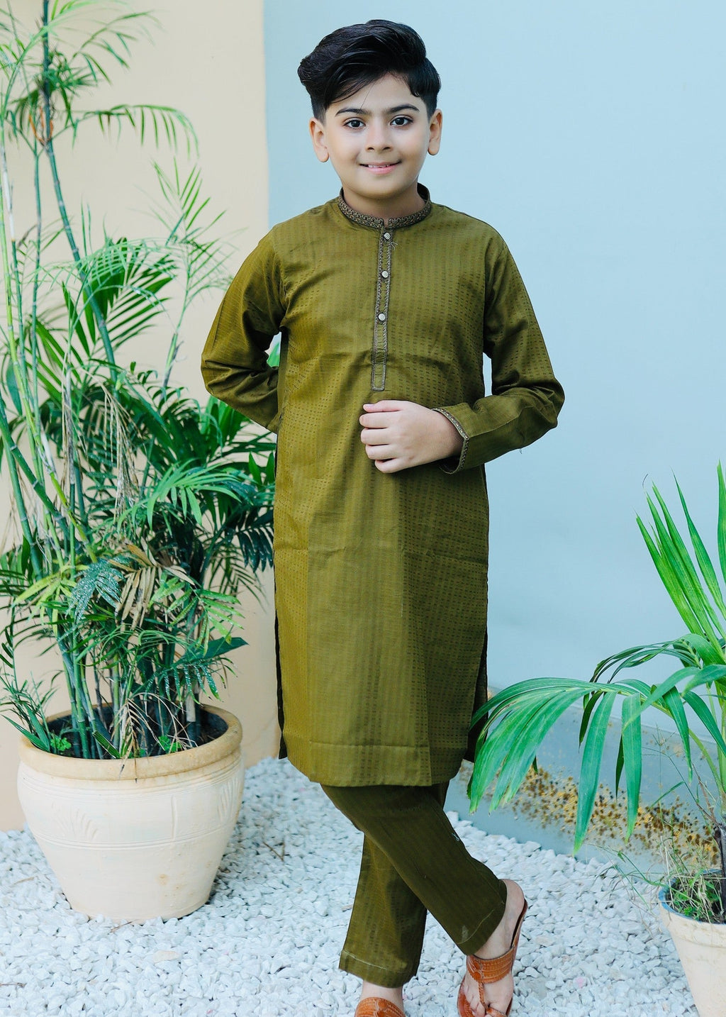 Avacado Green Kurta Trouser AH 048