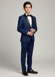 4pcs Sequence Blue suit (Coat+Pant+Shirt+Bow) - SCP 008
