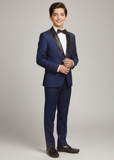 4pcs Sequence Blue suit (Coat+Pant+Shirt+Bow) - SCP 008
