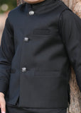 Plain Black Only Waistcoat EW29