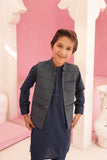 Sapphire Blue Waistcoat Suit EW07