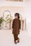 Brown Blended Kameez Shalwar - KS 008